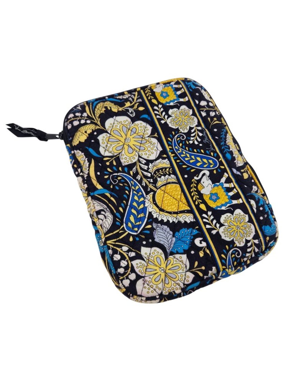 Vera Bradley Tablet Kindle E Reader Sleeve Ellie Blue Quilted Zip Closure